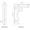 Ekena Millwork Orleans Wrought Iron Bracket, (Single center brace), Antiqued Silver 1 1/2"W x 7 1/2"D x 10"H BKTM01X07X10SOLASV - alternate 5
